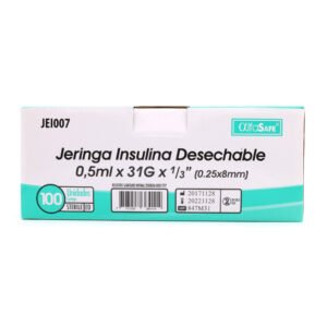 Jeringa Alfa Ins.0.5 Ml 31gx1/3(8mm)100u