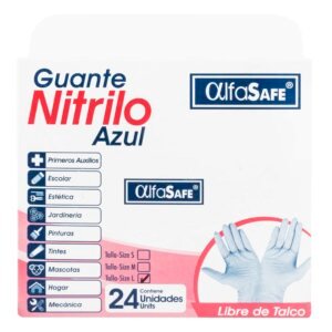 Guante Exam.Nitrilo Azul Alfa T.L 24 Und