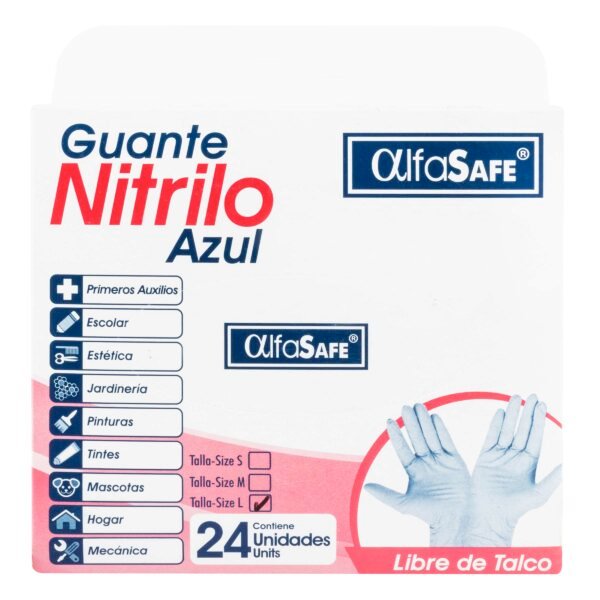 producto4173 Guante Exam.Nitrilo Azul Alfa T.L 24 Und