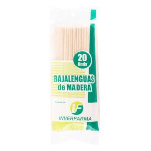 Bajalenguas Madera 20 Und Inverfarma