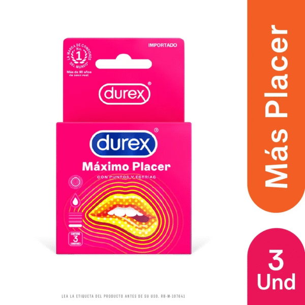 Preservat.Durex Maximo Placer 3 Und