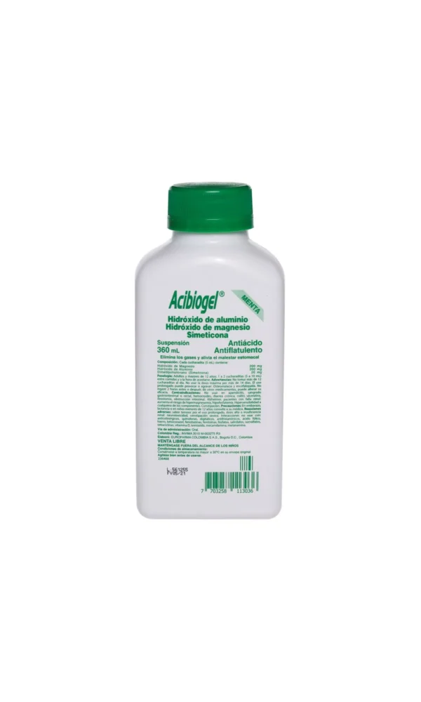 Acibiogel Hidrox.De Aluminio 360ml Menta