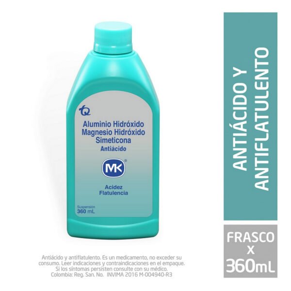 Hidroxido Aluminio Simeticona 360 Ml Mk