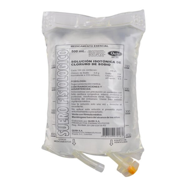 Suero Fisiologico Quibi Bolsa 500 Ml