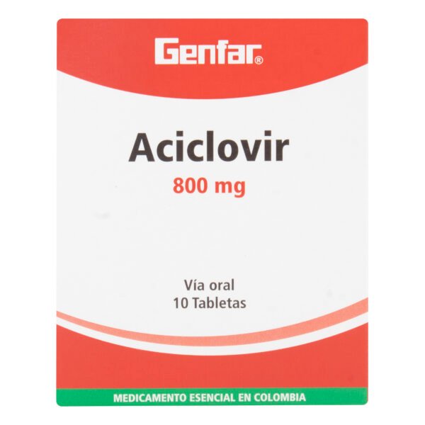 Aciclovir 800 Mg 10 Tabletas Gf