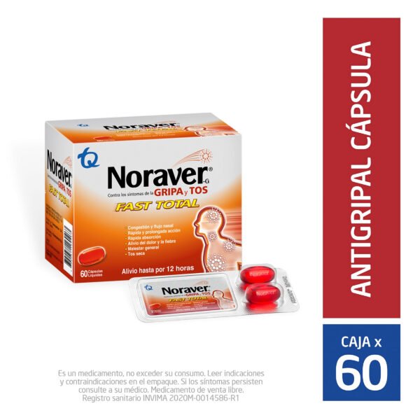 Noraver Gripa Fast Total 60 Capsulas