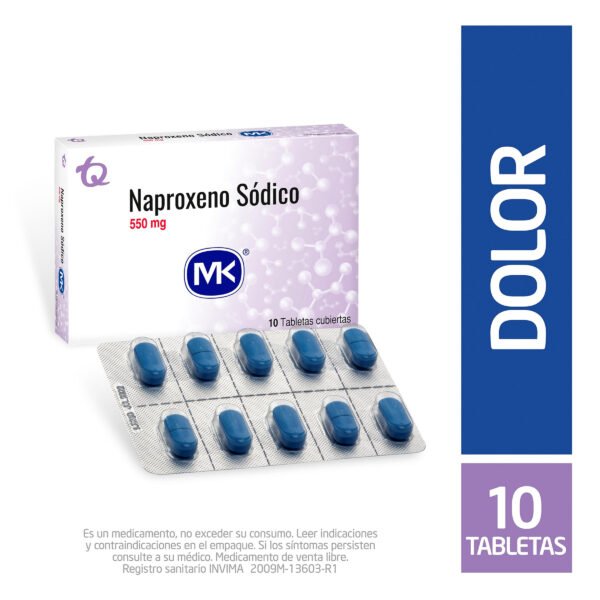 Naproxeno 550 Mg 10 Tabletas Mk