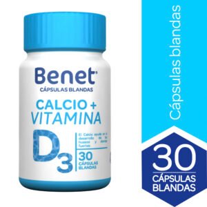 Benet Calcio+Vit. D3 30 Capsulas Blandas