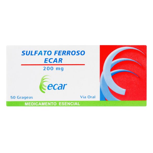 Sulfato Ferroso 200 Mg 50 Grageas Ec