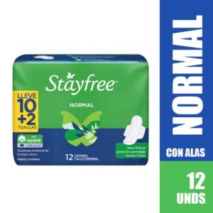 Toa.Stayfree Esp.Alas Pack 12 Und