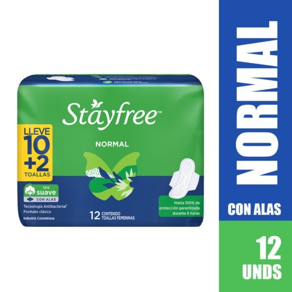 Toa.Stayfree Esp.Alas Pack 12 Und