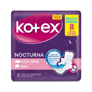 Toa.Kotex Nocturna Tela 8 Und P.E