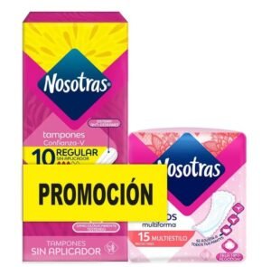 Tampon Nosotras Dig.Reg.10+Prot.M.15 Und