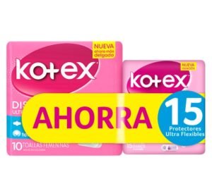 Toa.Kotex Ultra Tela 10 Und Ahor.15 Kiss