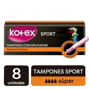 Tampon Kotex Sport Super Con Aplic.8 Und
