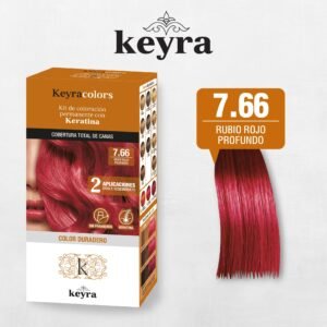 Tinte Keyra Kit 7.66 Rubio Rojo Profundo