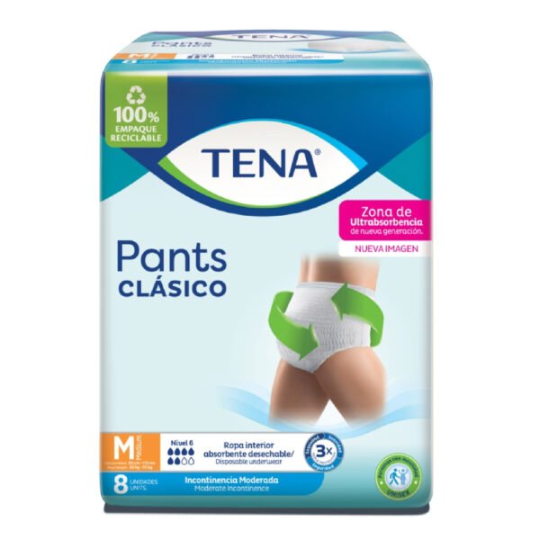 Pan.Tena Pants Clasico Medium 8 Und
