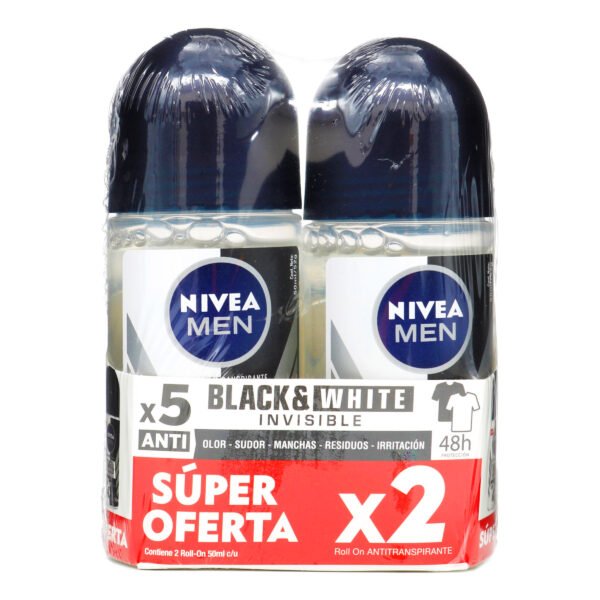 2 Dte.Nivea Rol Inv Black White 50ml H