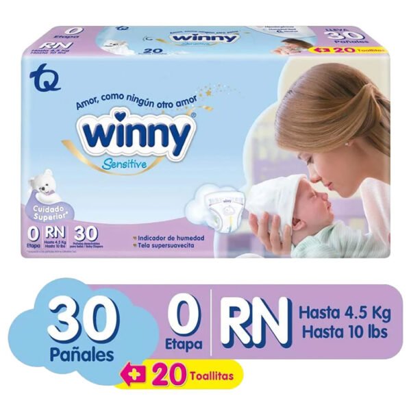 Pañ.Winny Sensitive Rn  Et.0 X 30 Unds